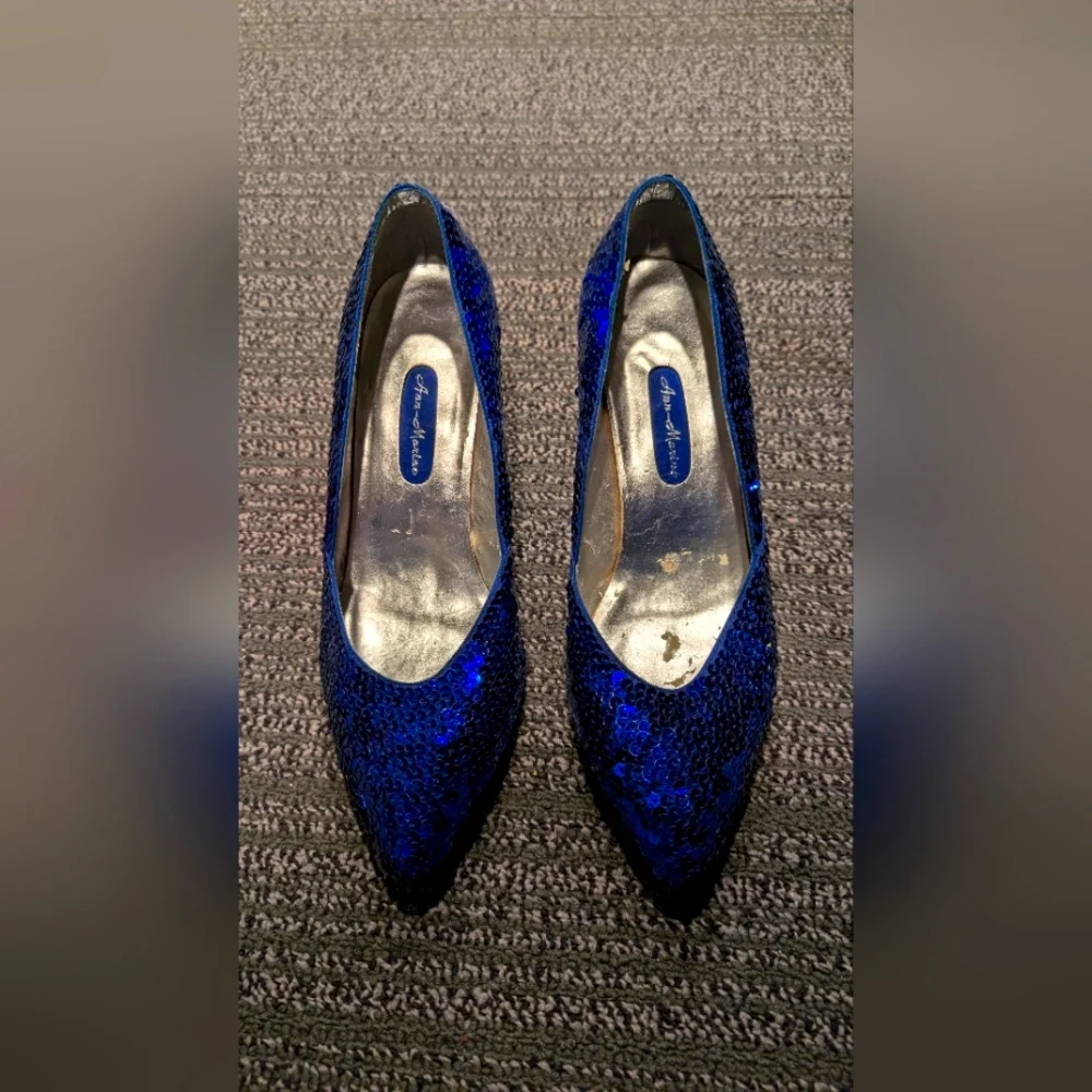 Vintage Ann Marino sequined shoes
